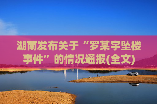 湖南发布关于“罗某宇坠楼事件”的情况通报(全文)