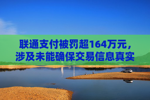 联通支付被罚超164万元，涉及未能确保交易信息真实、完整、可追溯等违法行为