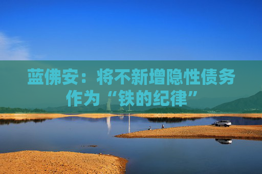 蓝佛安：将不新增隐性债务作为“铁的纪律”