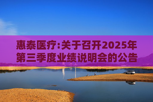 惠泰医疗:关于召开2025年第三季度业绩说明会的公告  第1张