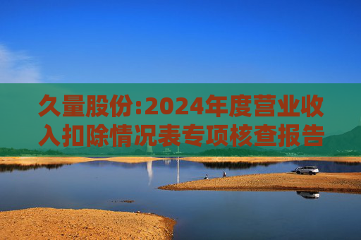 久量股份:2024年度营业收入扣除情况表专项核查报告  第1张