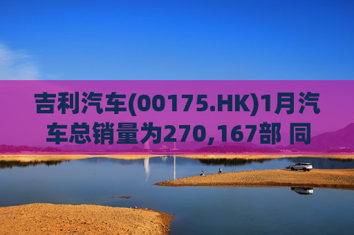 吉利汽车(00175.HK)1月汽车总销量为270,167部 同比增长约1%