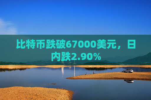 比特币跌破67000美元，日内跌2.90%