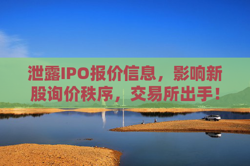 泄露IPO报价信息，影响新股询价秩序，交易所出手！