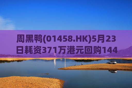 周黑鸭(01458.HK)5月23日耗资371万港元回购144.45万股  第1张