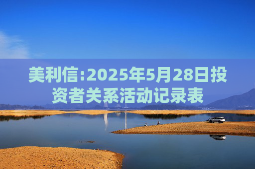 美利信:2025年5月28日投资者关系活动记录表  第1张