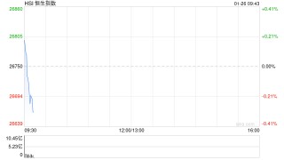 快讯：恒指高开0.35% 科指涨0.05% 黄金股普涨 芯片股高开 美佳音控股涨超166%