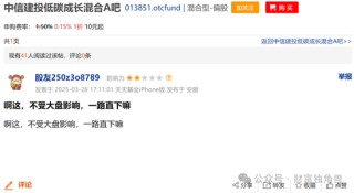 中信建投周紫光旗下基金2年亏52.93%，低碳成长混合亏57.77%，引基民质疑