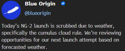 贝索斯旗下蓝色起源推迟执行首次NASA任务的火箭发射  第2张