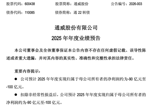 三家光伏龙头公司,2025年业绩预亏,合计超160亿元 第2张 三家光伏龙头公司,2025年业绩预亏,合计超160亿元 第2张